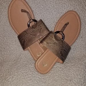 NWOT Flats.  Three Pair. Gold Cato 7. White Soda 7 1/2. Tan BobbieBrooks M 7/8